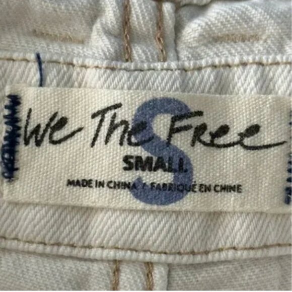 We The Free Nova Denim Paperbag Boho Shorts Belted Plume Cream Size Small - Picture 5 of 8